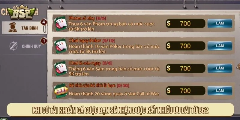 Đăng Ký B52 Với Bước Tạo Tài Khoản Nhanh Và An Toàn Khi có tài khoản cá cược bạn sẽ nhận được rất nhiều ưu đãi từ B52